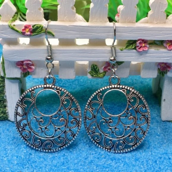 Boho Round Earrings - Picture 3 of 3